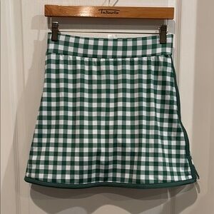 Green Gingham Women's golf Skort